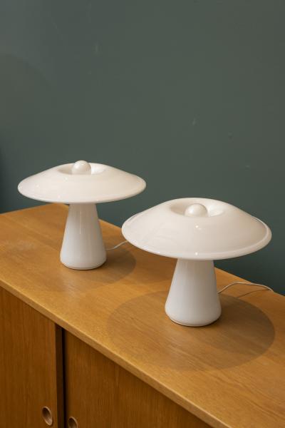  Holmegaard Pair of Sidse Werner Phoenix Table Lamps for Holmgaard