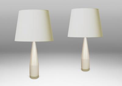  Holmegaard Pair of Table Lamps by Holmegaard attrib 