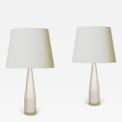  Holmegaard Pair of Table Lamps by Holmegaard attrib 