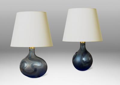  Holmegaard Pair of Table Lamps by Michael Bang for Holmegaard