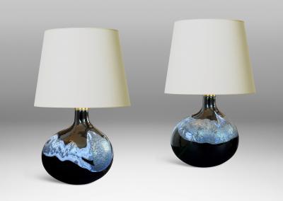  Holmegaard Pair of Table Lamps by Michael Bang for Holmegaard