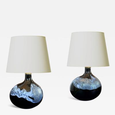  Holmegaard Pair of Table Lamps by Michael Bang for Holmegaard