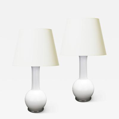  Holmegaard Pair of Table Lamps with Chinese Vase Form by Holmegaard Glasv rk