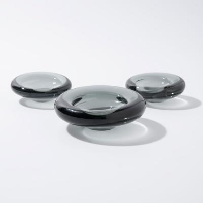  Holmegaard Three glass bowls by Per Lutken for Holmegaard