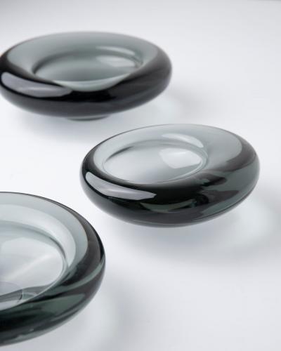  Holmegaard Three glass bowls by Per Lutken for Holmegaard