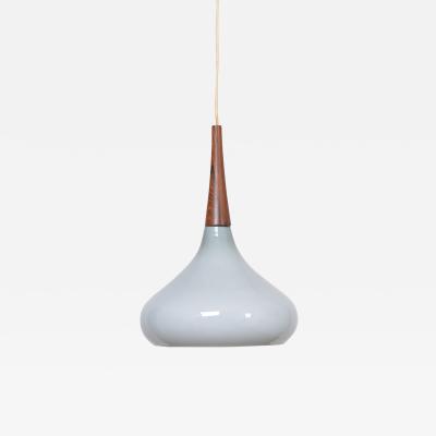  Holmegaard Vintage Danish Mid Century Modern pendant Lamp in Opaline glass by Holmegaard