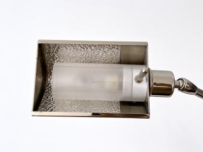  Holtk tter Adjustable Nickel Plated Brass Desk Light by Holtk tter Germany 1980s