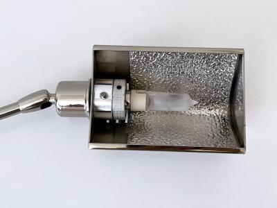  Holtk tter Adjustable Nickel Plated Brass Desk Light by Holtk tter Germany 1980s