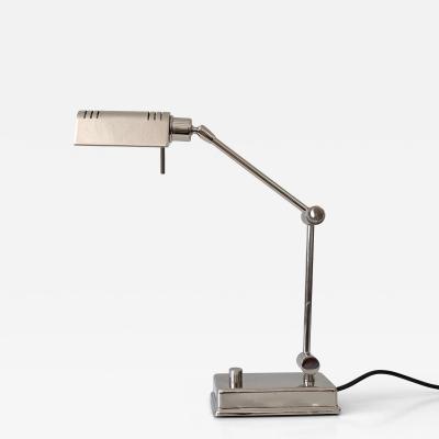  Holtk tter Adjustable Nickel Plated Brass Desk Light by Holtk tter Germany 1980s