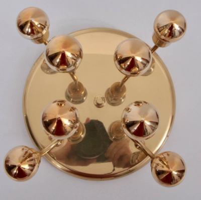  Honsel Leuchten Pair of Honsel Brass Flush Mount