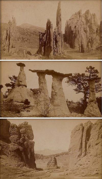  Hook Photo Vintage Garden of the Gods Postcards by Hook Photo 1890