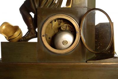  Horatius the Fall of Rome French Empire Antique Bronze Mantel Clock