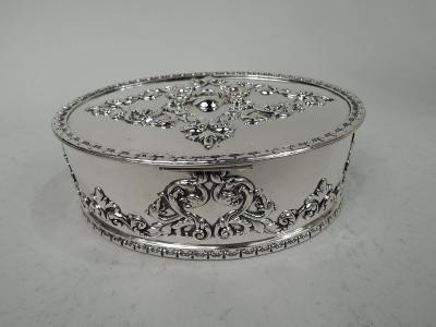 Howard Co Antique Howard Edwardian Classical Sterling Silver Trinket Box 1901