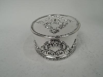  Howard Co Antique Howard Edwardian Classical Sterling Silver Trinket Box 1901