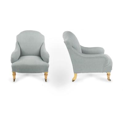  Howard Sons A Very Fine Pair of 19th Century Tub Armchairs Attributed to Howard Sons