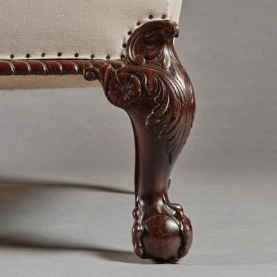  Howard Sons FINE 19TH CENTURY BALL AND CLAW SOFA AFTER HOWARD AND SONS