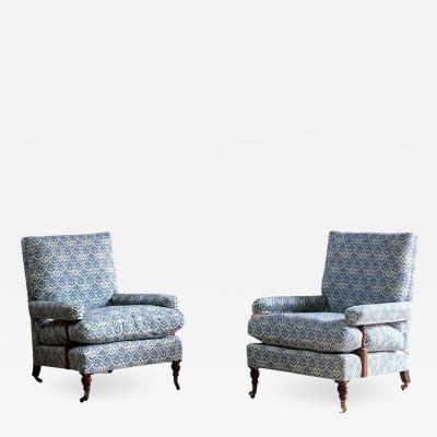  Howard Sons Howard and Sons Open Armchairs 19th Century England Circa 1850