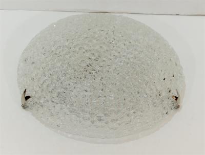  Hustadt Leuchten Nicely Textured Hustadt Flush Mount with Chrome Hardware