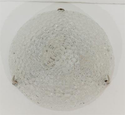  Hustadt Leuchten Nicely Textured Hustadt Flush Mount with Chrome Hardware