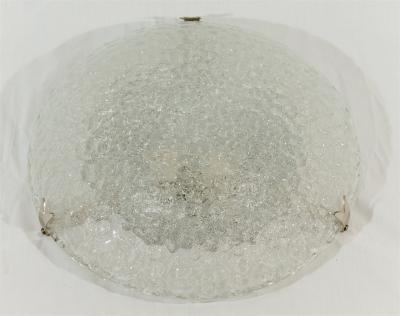  Hustadt Leuchten Well Textured Hustadt Flush Mount with Chrome Hardware