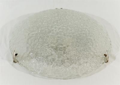  Hustadt Leuchten Well Textured Hustadt Flush Mount with Chrome Hardware