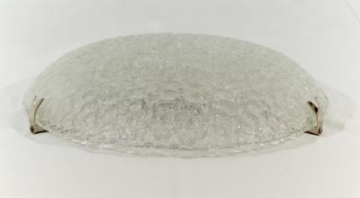  Hustadt Leuchten Well Textured Hustadt Flush Mount with Chrome Hardware