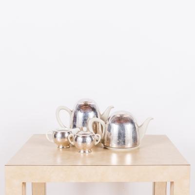  Hutschenreuther Bauhaus Hutschenreuther Selb Silver Clad Tea and Coffee Set