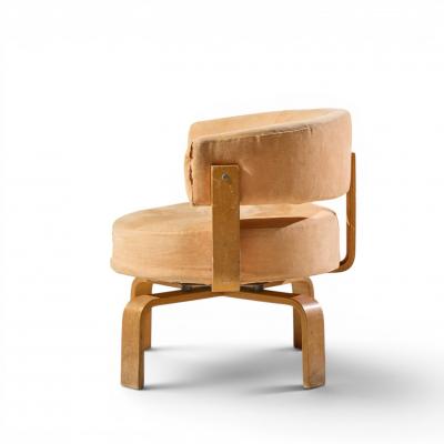  IKEA Carina Bengs for IKEA Fridene Swedish Bentwood Swivel Lounge Chairs Pair
