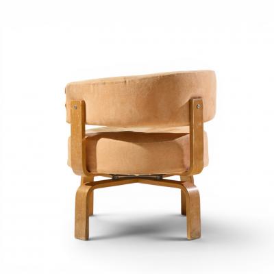  IKEA Carina Bengs for IKEA Fridene Swedish Bentwood Swivel Lounge Chairs Pair