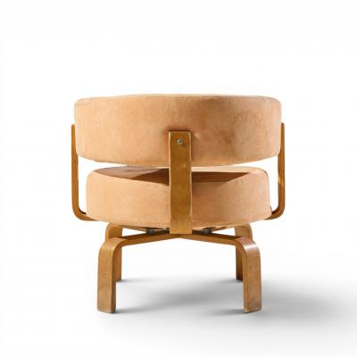  IKEA Carina Bengs for IKEA Fridene Swedish Bentwood Swivel Lounge Chairs Pair