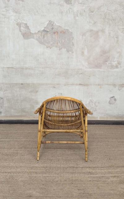  IKEA Pair of Bamboo Lounge Armchairs by Ikea Second Half of the 20Th Century