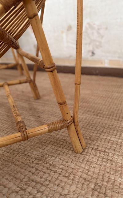  IKEA Pair of Bamboo Lounge Armchairs by Ikea Second Half of the 20Th Century