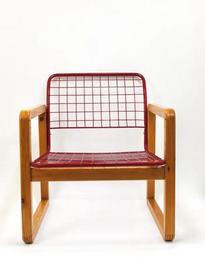  IKEA Postmodern Wire Lounge Chair Armchair S len Knut Marianne Hagberg Ikea 1982
