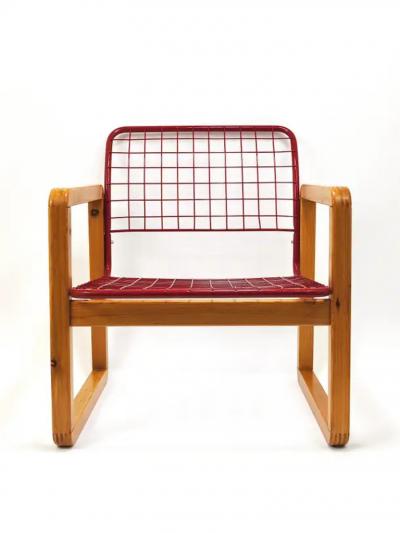  IKEA Postmodern Wire Lounge Chair Armchair S len Knut Marianne Hagberg Ikea 1982