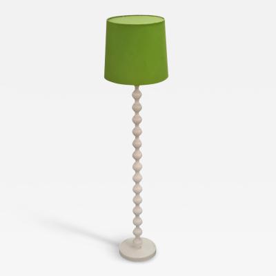  IKEA Retro White and Lime Green Floor Lamp by Ikea Sweden c 1970s