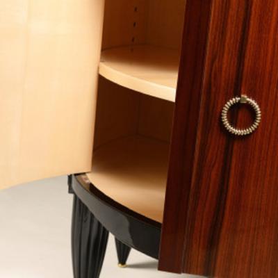  ILIAD Bespoke A Demi lune Cabinet in the Manner of Maurice Dufrene