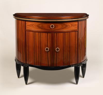  ILIAD Bespoke A Demi lune Cabinet in the Manner of Maurice Dufrene