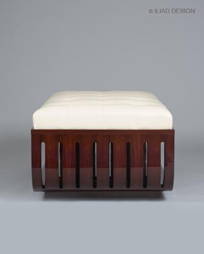  ILIAD Bespoke A Modernist style Upholstered Ottoman by ILIAD Design
