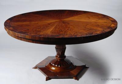  ILIAD Bespoke Biedermeier Inspired Pedestal Table