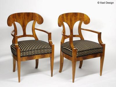  ILIAD Bespoke Biedermeier style Armchairs