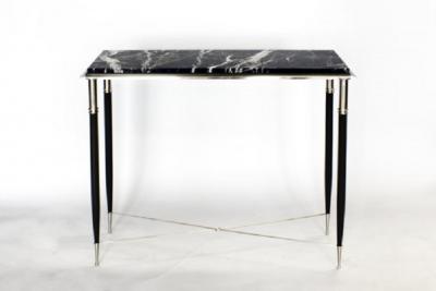  ILIAD Bespoke Pair of French Modernist Style Consoles Inspired by Andre Arbus