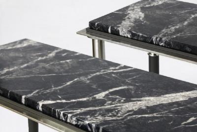  ILIAD Bespoke Pair of French Modernist Style Consoles Inspired by Andre Arbus