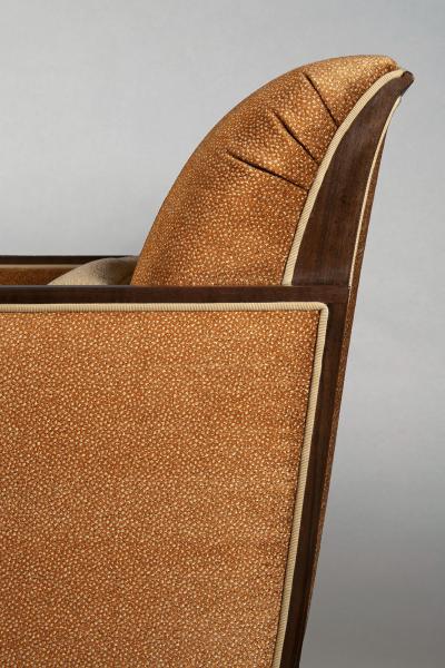  ILIAD DESIGN A French 30 s inspired Club Chair with matching Ottoman by ILIAD Design