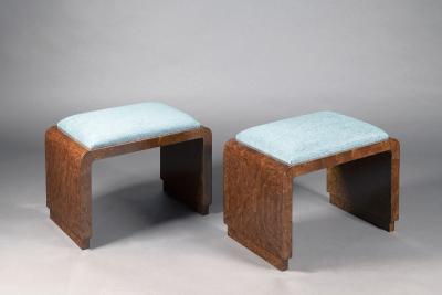  ILIAD DESIGN A Pair of French Modernist Inspired Ottomans by ILIAD Design