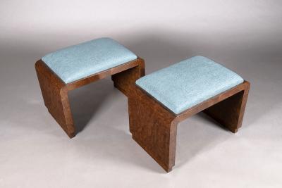  ILIAD DESIGN A Pair of French Modernist Inspired Ottomans by ILIAD Design