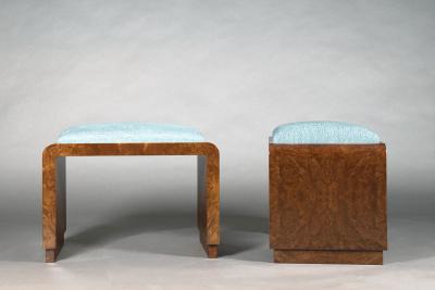  ILIAD DESIGN A Pair of French Modernist Inspired Ottomans by ILIAD Design