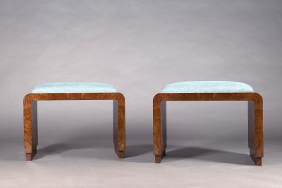  ILIAD DESIGN A Pair of French Modernist Inspired Ottomans by ILIAD Design