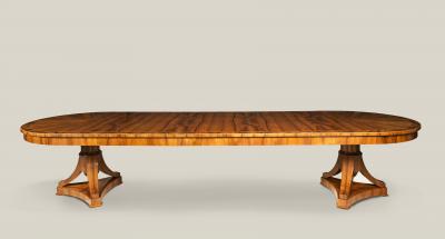  ILIAD DESIGN Biedermeier Inspired Double Pedestal Extendable Dining Table by ILIAD Design