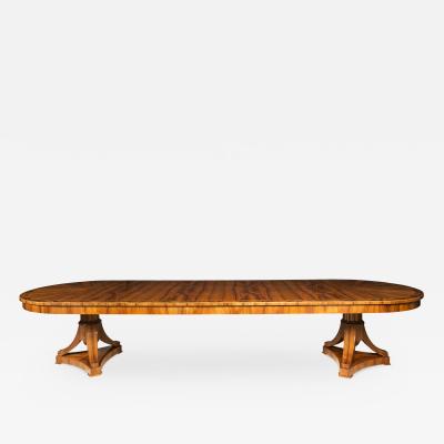  ILIAD DESIGN Biedermeier Inspired Double Pedestal Extendable Dining Table by ILIAD Design