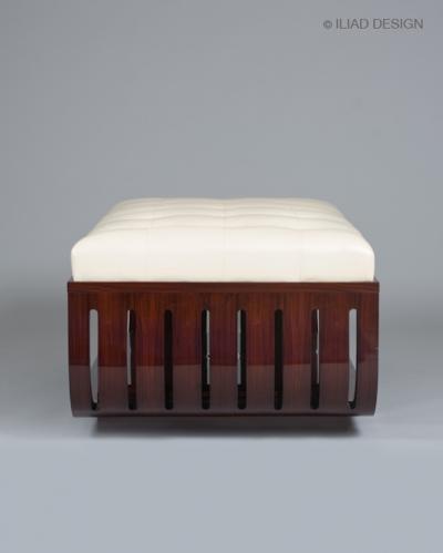  ILIAD DESIGN Modernist upholstered ottoman by ILIAD Design